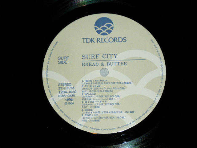 画像: ブレッド＆バター BREAD & BUTTER - SURF CITY ( Ex+++/MINT-)  / 1984 JAPAN ORIGINAL Used LP with OBI  