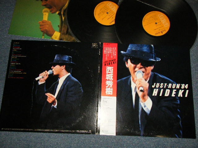 西城秀樹 HIDEKI SAIJYO - JUST RUN '84 HIDEKI (MINT-//MINT-) / 1984 JAPAN  ORIGINAL Used 2-LP with OBI